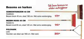 De Boer Drachten Bezems En Harken : Gemeentebezem 45 Cm, Bezem Rood 35 Cm Of Polyhark aanbieding