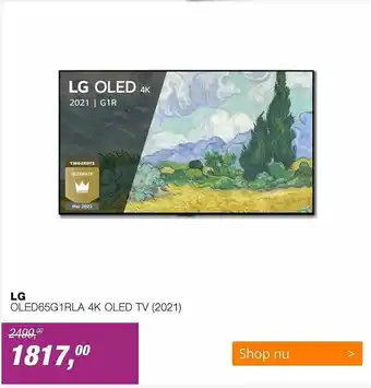 EP LG OLED65G1RLA 4K OLED TV (2021) aanbieding