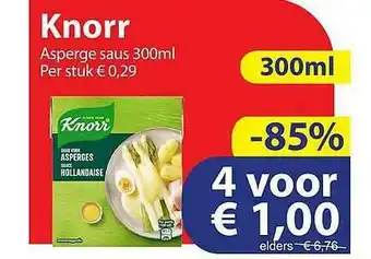 Die Grenze Knorr Asperge Saus 300ml aanbieding