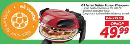 Dekamarkt G3 Ferrari Delizia Rosso Pizzaoven aanbieding
