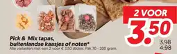 Dekamarkt Pick & Mix tapas, buitenlandse kaasjes of noten aanbieding