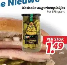 Dekamarkt Kesbeke augurkenplakjes aanbieding