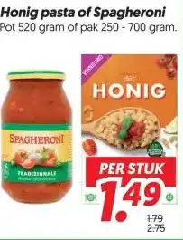 Dekamarkt Honig pasta of Spagheroni aanbieding