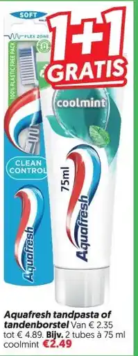 Dekamarkt Aquafresh tandpasta of tandenborstel aanbieding
