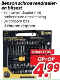 Dekamarkt Benson schroevendraaier- en bitsest aanbieding
