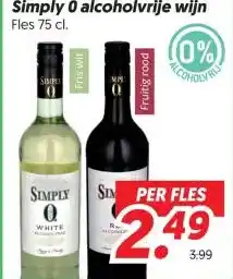 Dekamarkt Simply 0 alcoholvrije wijn aanbieding