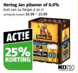 Poiesz Hertog Jan pilsener of 0.0% aanbieding