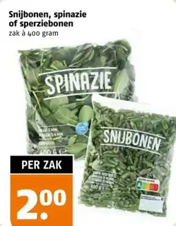 Poiesz Snijbonen, spinazie of sperziebonen aanbieding