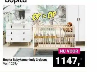 Van Asten BabySuperstore Bopita Babykamer Indy 3-Deurs aanbieding