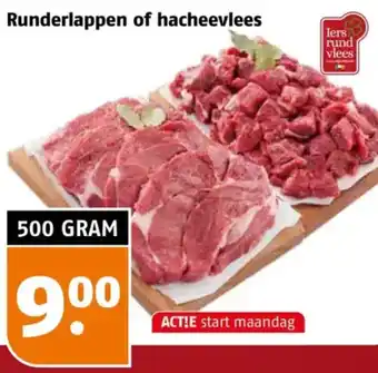 Poiesz Runderlappen of hacheevlees aanbieding