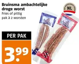 Poiesz Bruinsma ambachtelijke droge worst aanbieding