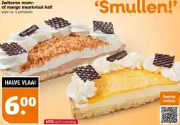 Poiesz Zwitserse room of mango kwarkvlaai half aanbieding