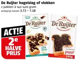 Poiesz De Ruijter hagelslag of vlokken aanbieding