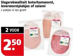 Poiesz Slagerskwaliteit boterhamworst, leverworstplakjes of salami aanbieding