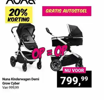 Van Asten BabySuperstore Nuna Kinderwagen Demi Grow Cyber 20% Korting aanbieding