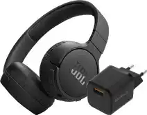 Coolblue JBL Tune 670NC Zwart + BlueBuilt Quick Charge Oplader met Usb A Poort 18W Zwart aanbieding