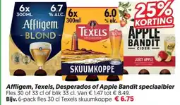 Dekamarkt Affligem, Texels, Desperados of Apple Bandit speciaalbier aanbieding