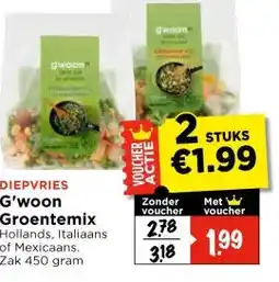 Vomar Voordeelmarkt G'woon Groentemix aanbieding