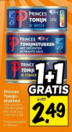 Vomar Voordeelmarkt Princes Tonijn- stukken aanbieding