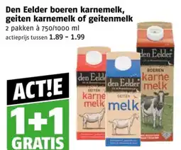 Poiesz Den Eelder boeren karnemelk, geiten karnemelk of geitenmelk aanbieding