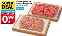 Hoogvliet Rundergehakt of kipkalkoengehakt aanbieding