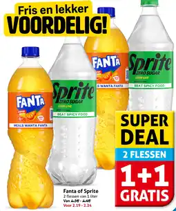Hoogvliet Fanta of Sprite aanbieding