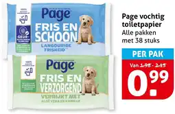 Hoogvliet Page vochtig toiletpapier aanbieding