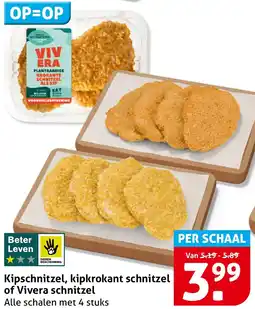 Hoogvliet Kipschnitzel, kipkrokant schnitzel of Vivera schnitzel aanbieding