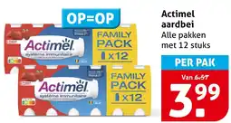 Hoogvliet Actimel aardbei aanbieding