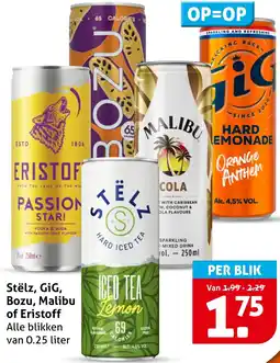 Hoogvliet Stëlz, GiG, Bozu, Malibu of Eristoff aanbieding