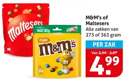 Hoogvliet M&M's of Maltesers aanbieding