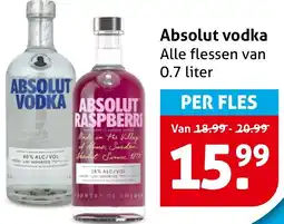Hoogvliet Absolut vodka aanbieding