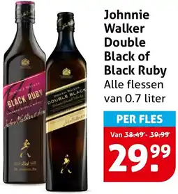 Hoogvliet Johnnie Walker Double Black of Black Ruby aanbieding