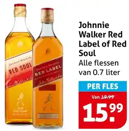 Hoogvliet Johnnie Walker Red Label of Red Soul aanbieding