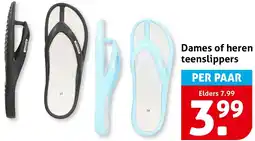 Hoogvliet Dames of heren teenslippers aanbieding