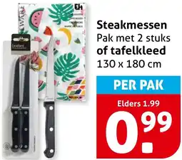 Hoogvliet Steakmessen of tafelkleed aanbieding