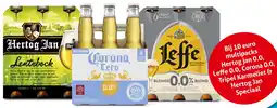 Hoogvliet Hertog jan 0.0, Leffe 0.0, Corona 0.0, Tripel Karmeliet & Hertog Jan Speciaal aanbieding
