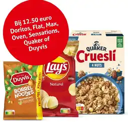 Hoogvliet Doritos, Flat, Max, Oven, Sensations, Quaker of Duyvis aanbieding