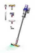 Bol.com Dyson V15 Detect Fluffy - Steelstofzuiger - Nikkel/Blauw - 230 Air Watts - Zachte vloerborstel aanbieding