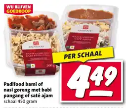 Nettorama Padifood bami of nasi goreng met babi pangang of saté ajam aanbieding