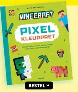 Boekenvoordeel Minecraft pixel kleurplaat aanbieding