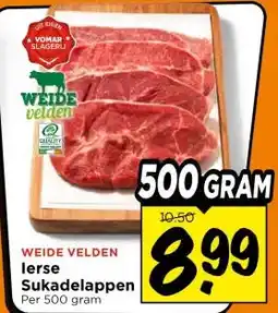 Vomar Voordeelmarkt WEIDE VELDEN lerse Sukadelappen aanbieding