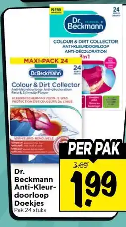 Vomar Voordeelmarkt Dr. Beckmann Anti-Kleur- doorloop Doekjes aanbieding