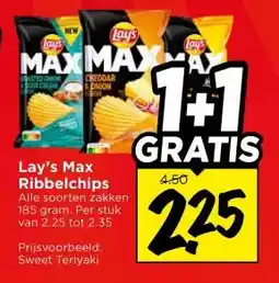Vomar Voordeelmarkt Lay's Max Ribbelchips aanbieding