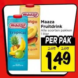 Vomar Voordeelmarkt Maaza Fruitdrink aanbieding