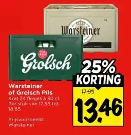Vomar Voordeelmarkt Warsteiner of Grolsch Pils aanbieding