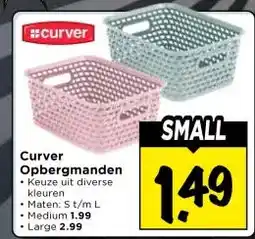 Vomar Voordeelmarkt Curver Opbergmanden aanbieding