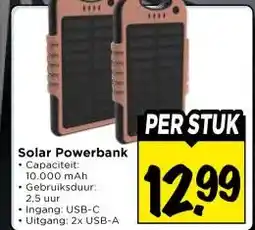 Vomar Voordeelmarkt Solar Powerbank aanbieding