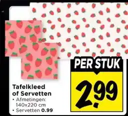 Vomar Voordeelmarkt Tafelkleed of Servetten aanbieding