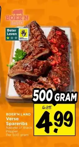 Vomar Voordeelmarkt BOER'N LAND Verse Spareribs aanbieding